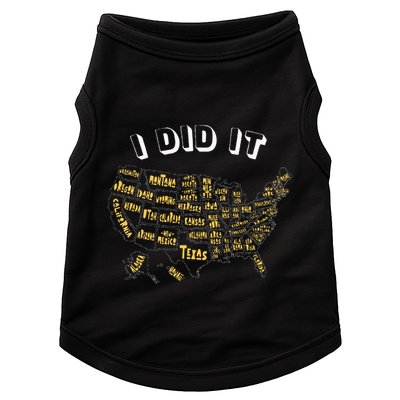 Visited All 50 Us States I Did It Souvenir Doggie Tank