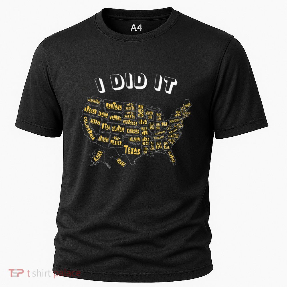 Visited All 50 Us States I Did It Souvenir Performance Shirt
