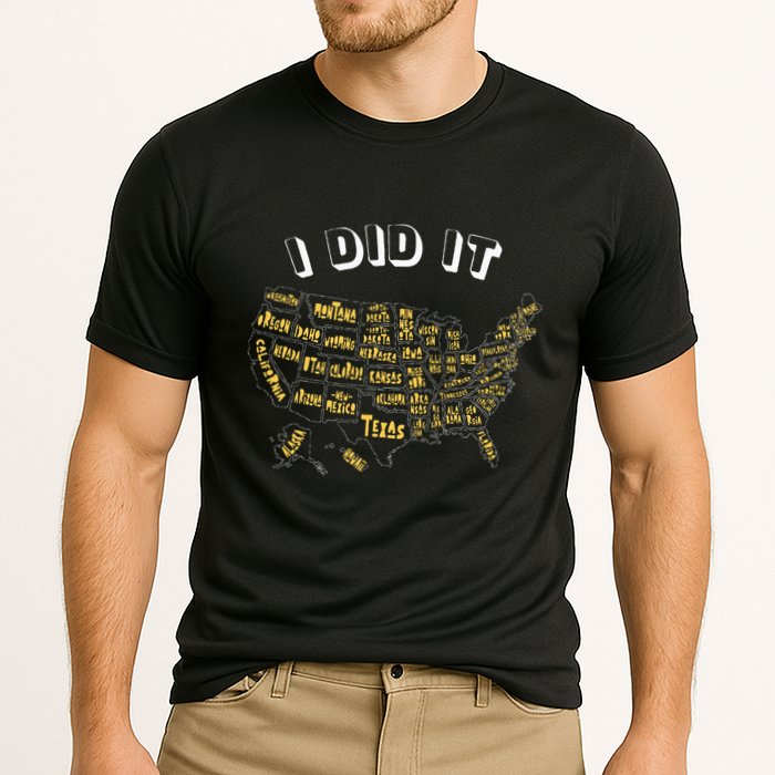 Visited All 50 Us States I Did It Souvenir Performance Shirt