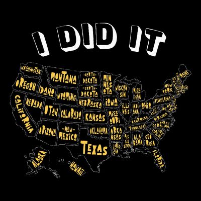 Visited All 50 Us States I Did It Souvenir T-Shirt