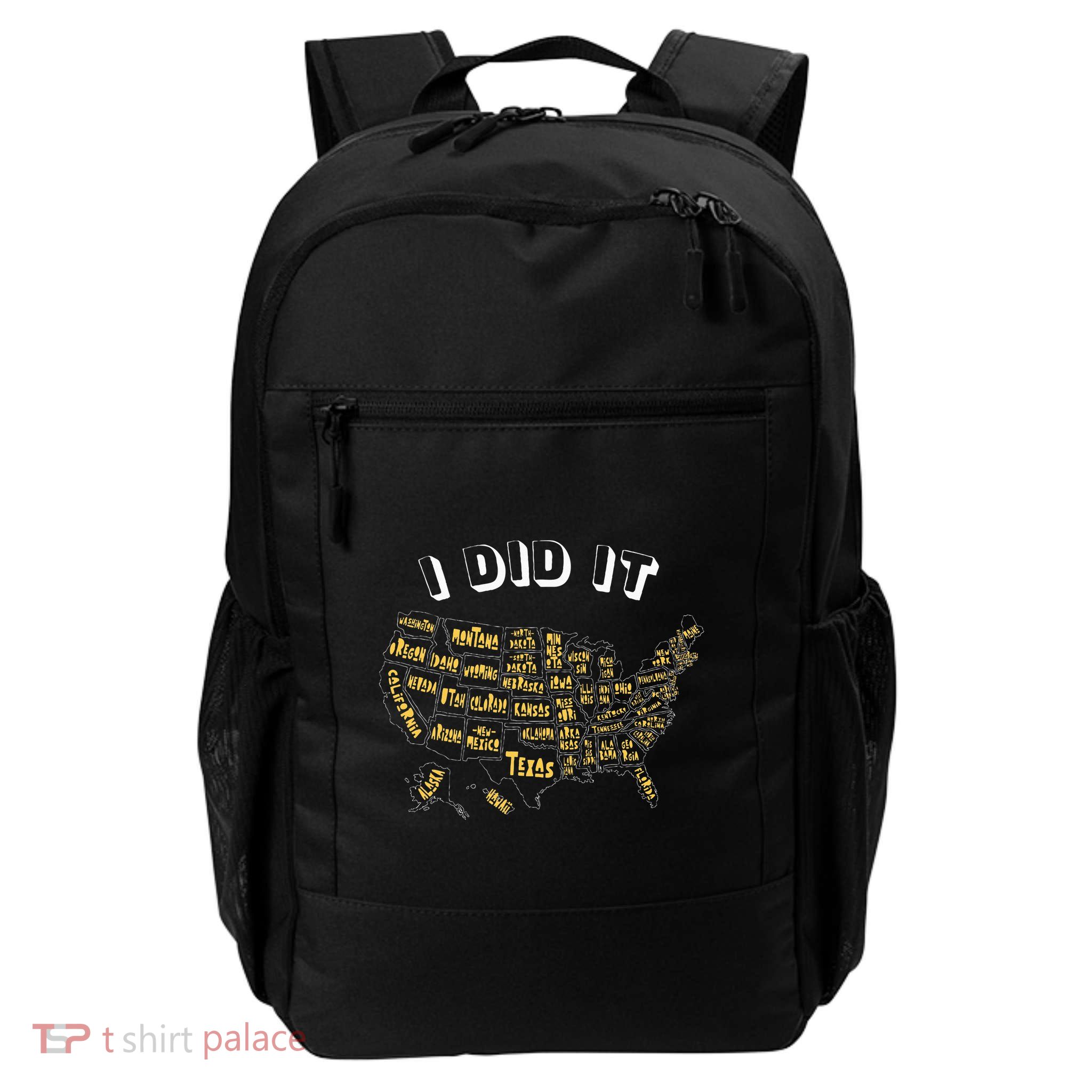 Visited All 50 Us States I Did It Souvenir Backpack