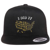 Visited All 50 Us States I Did It Souvenir Flatbill Hat