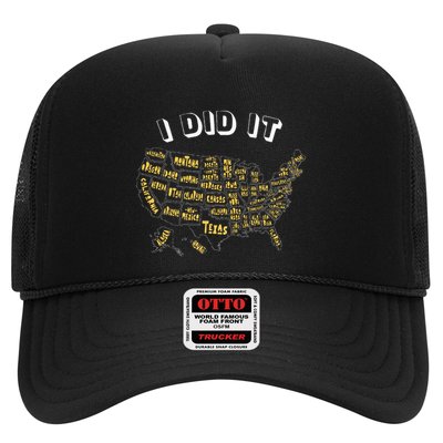Visited All 50 Us States I Did It Souvenir Trucker Hat
