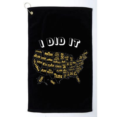 Visited All 50 Us States I Did It Souvenir Golf Towel