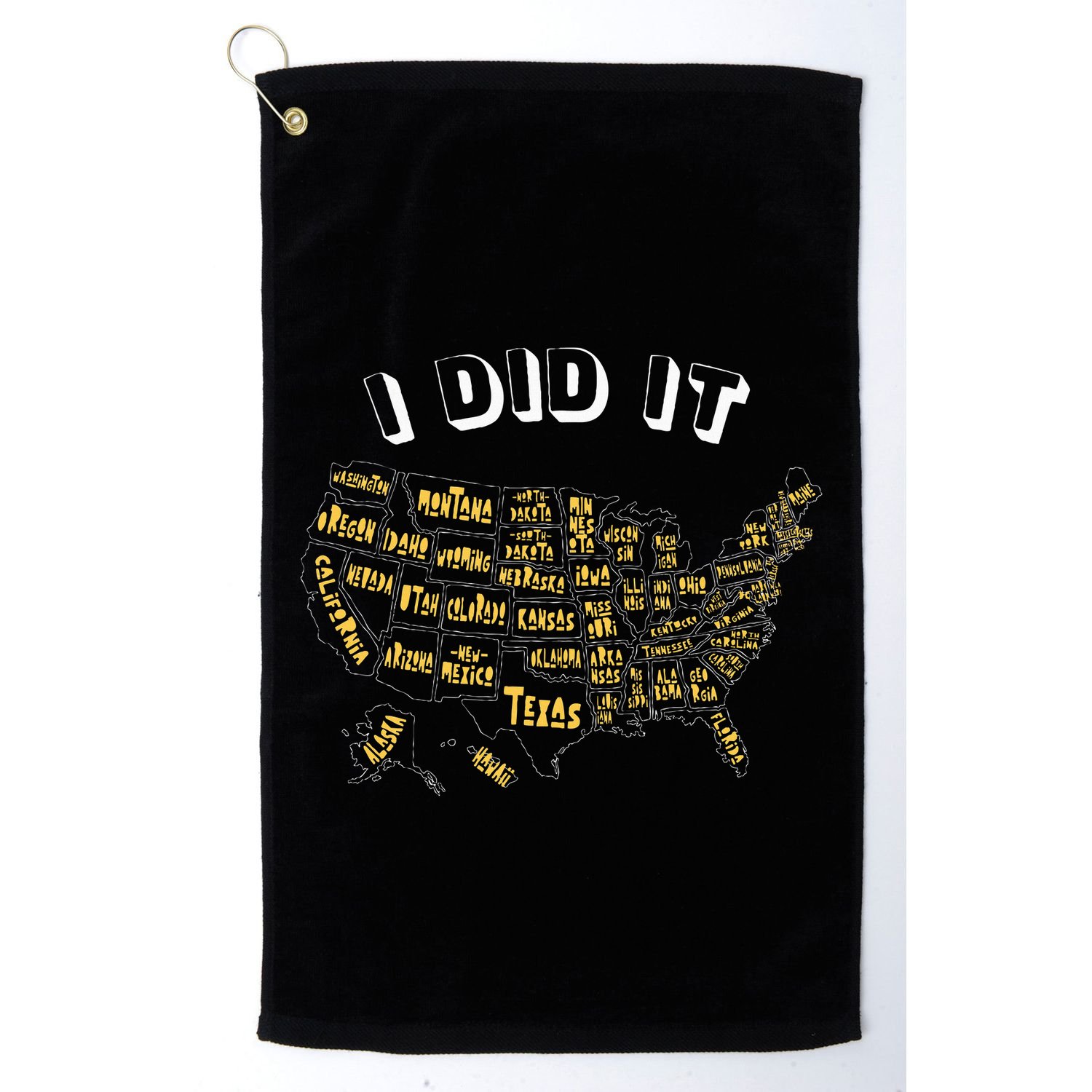 Visited All 50 Us States I Did It Souvenir Golf Towel