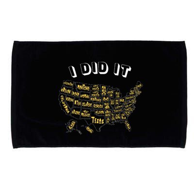 Visited All 50 Us States I Did It Souvenir Microfiber Hand Towel