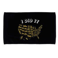 Visited All 50 Us States I Did It Souvenir Microfiber Hand Towel
