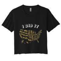 Visited All 50 Us States I Did It Souvenir Crop Top