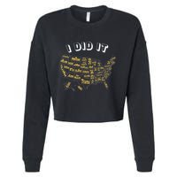 Visited All 50 Us States I Did It Souvenir Cropped Pullover Crew