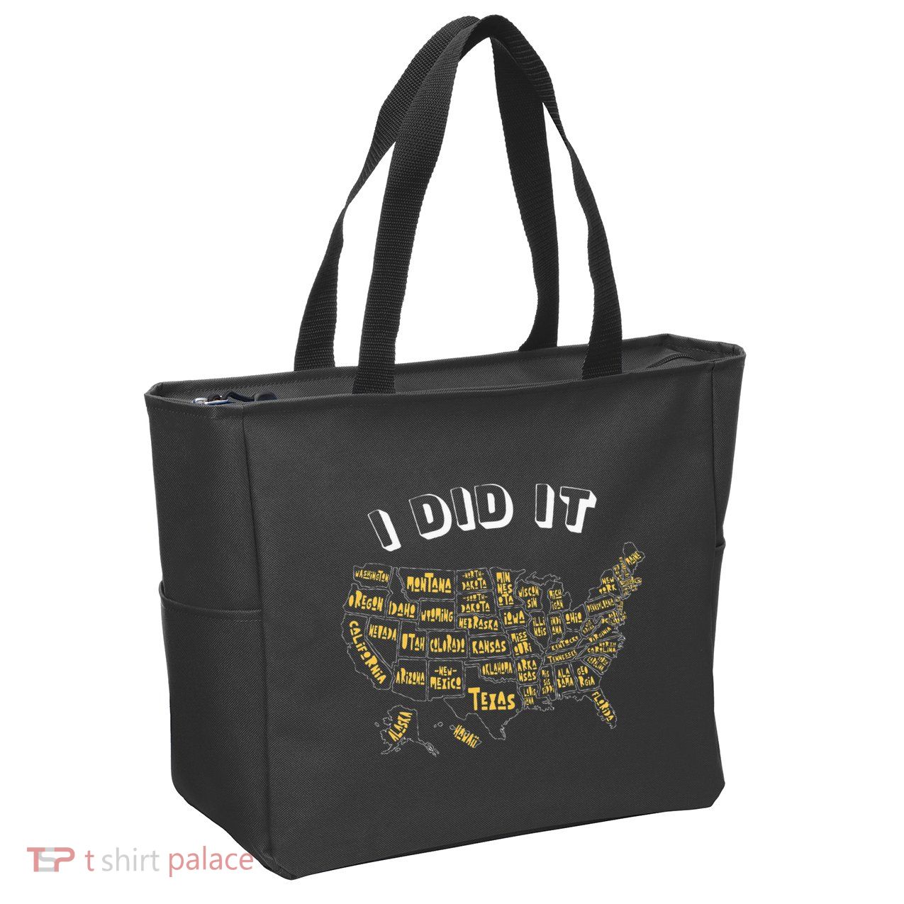 Visited All 50 Us States I Did It Souvenir Zip Tote Bag