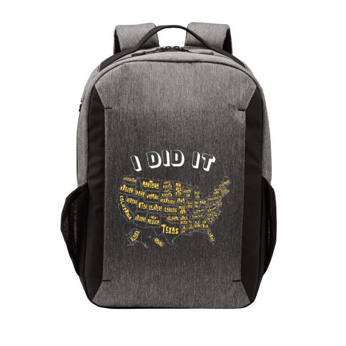 Visited All 50 Us States I Did It Souvenir Vector Backpack
