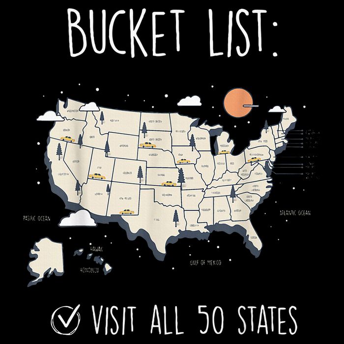 Visit All 50 States Usa Travel Map Mission Accomplished Sweatshirt