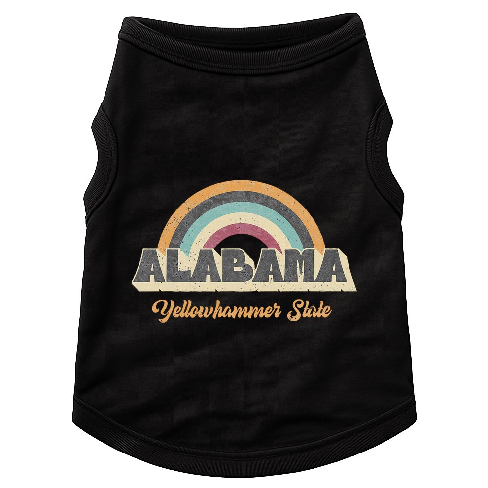Vintage Alabama 70s 80s 90s Retro Lover Slogan Design Doggie Tank