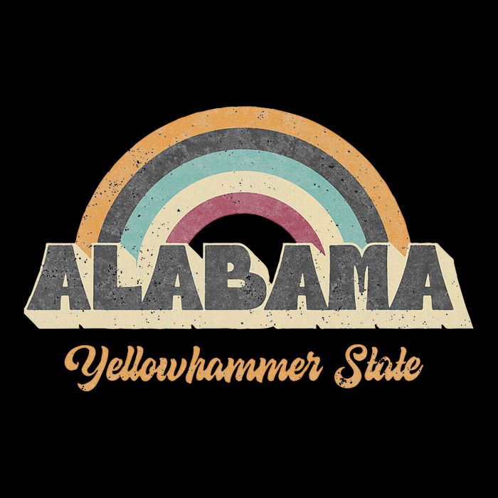 Vintage Alabama 70s 80s 90s Retro Lover Slogan Design Doggie Tank