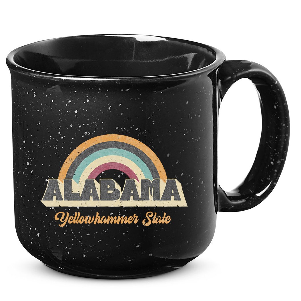 Vintage Alabama 70s 80s 90s Retro Lover Slogan Design 15oz Campfire Ceramic Mug