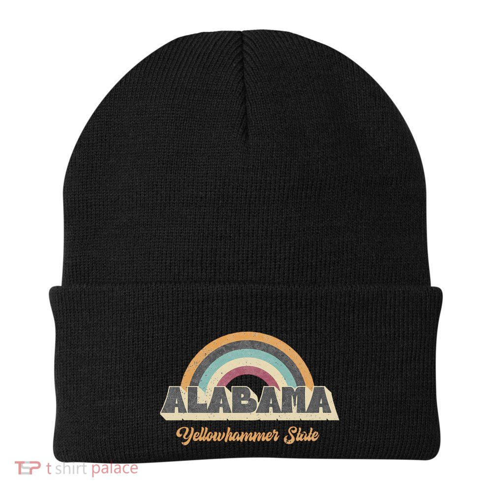 Vintage Alabama 70s 80s 90s Retro Lover Slogan Design Beanie