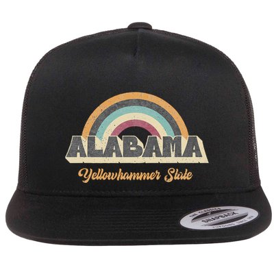 Vintage Alabama 70s 80s 90s Retro Lover Slogan Design Flatbill Hat