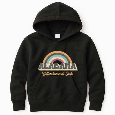 Vintage Alabama 70s 80s 90s Retro Lover Slogan Design Kids Hoodie