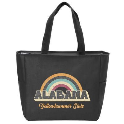 Vintage Alabama 70s 80s 90s Retro Lover Slogan Design Zip Tote Bag
