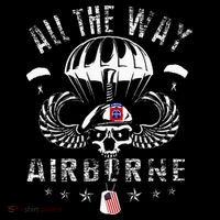 Vintage Army 82nd Airborne All The Way Skull Maroon Beret Sweatshirt