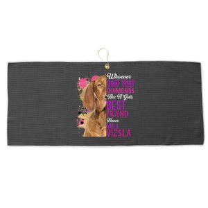 Vizsla Are A Girls Best Friend Dog Mama Funny Mothers Day Great Gift Large Microfiber Waffle Golf Towel