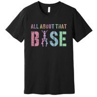 Vintage ALL ABOUT THAT BASE Cheerleading Purple Cheer Squad Premium T-Shirt