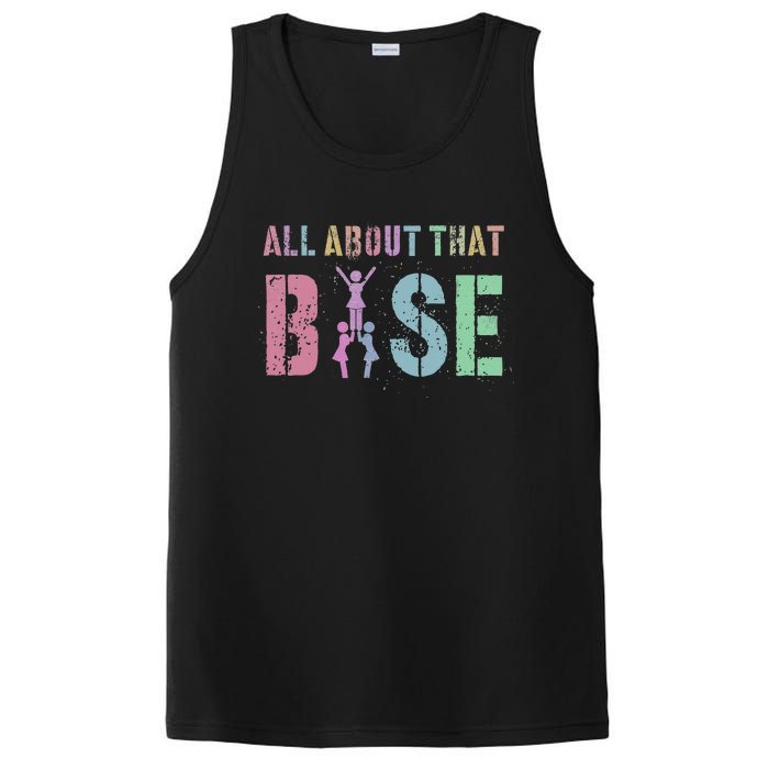 Vintage ALL ABOUT THAT BASE Cheerleading Purple Cheer Squad PosiCharge Competitor Tank