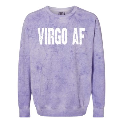 Virgo Af Astrology Horoscope Zodiac Star Sign Funny Gift Meaningful Gift Colorblast Crewneck Sweatshirt