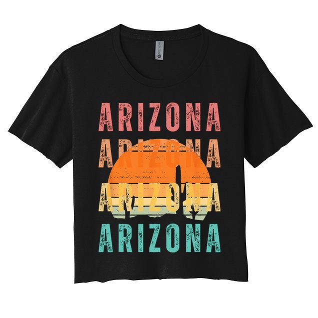 Vintage Arizona Arizona Arizona Arizona Sunset Crop Top