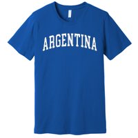 Vintage Argentina Argentinian Flag Pride Premium T-Shirt