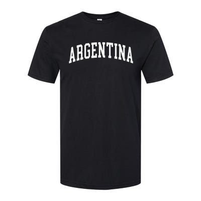 Vintage Argentina Argentinian Flag Pride Softstyle CVC T-Shirt