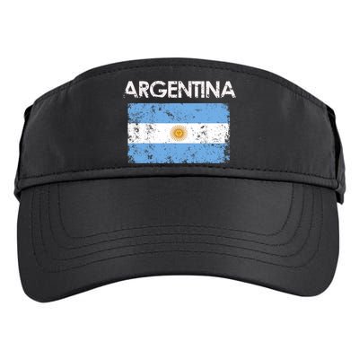Vintage Argentina Argentinian Flag Pride Gift Adult Drive Performance Visor