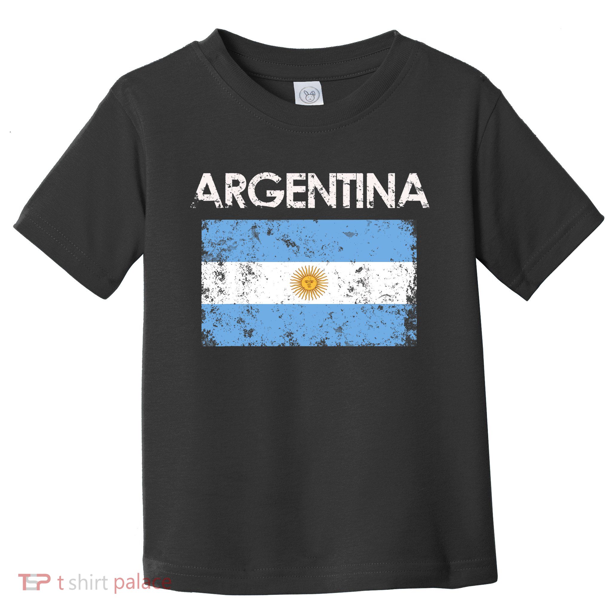 Vintage Argentina Argentinian Flag Pride Gift Toddler T-Shirt