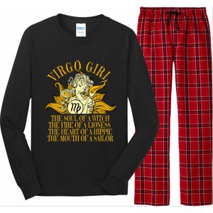 Virgo August And September Birthday Zodiac Cool Gift Long Sleeve Pajama Set