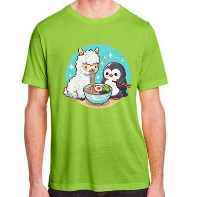 Vintage Alpaca And Penguin Sharing Ramen Adult ChromaSoft Performance T-Shirt