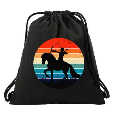 Vintage Arrow Archer Zodiac Sign Horoscope Sagittarius Drawstring Bag