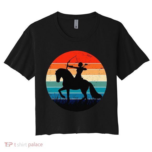 Vintage Arrow Archer Zodiac Sign Horoscope Sagittarius Crop Top