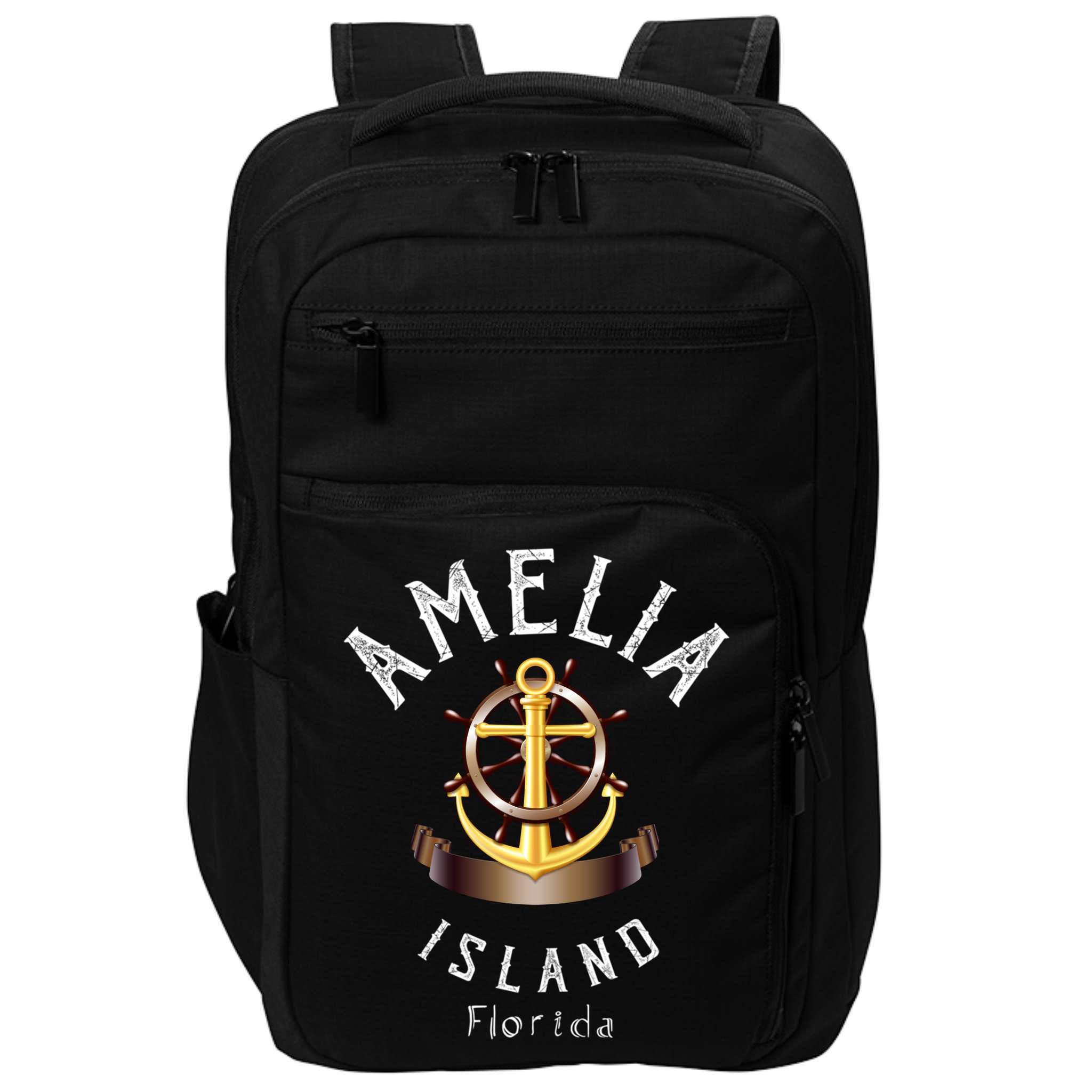 Vintage Athletic Amelia Island Florida Impact Tech Backpack