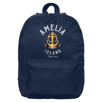 Vintage Athletic Amelia Island Florida 16 in Basic Backpack