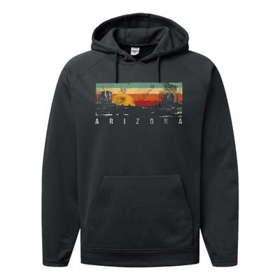 Vintage Arizona Az Performance Fleece Hoodie