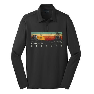 Vintage Arizona Az Silk Touch Performance Long Sleeve Polo