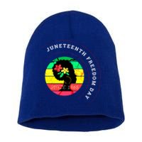 Vintage African American Black Freedom Day Junenth Gift Short Acrylic Beanie