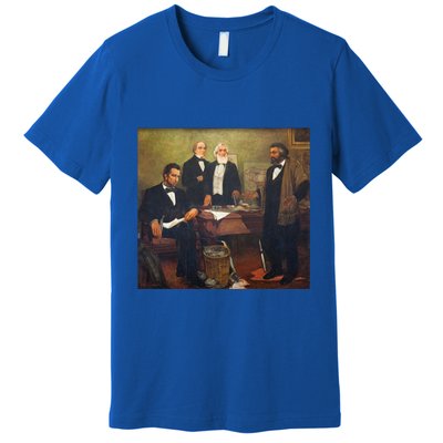 Vintage Art Abraham Lincoln Frederick Douglass Juneteenth Cute Gift Premium T-Shirt