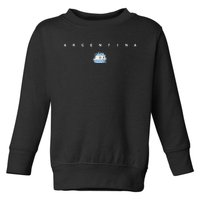 Vintage Argentina Argentinian Flag Pride soccer player Toddler Sweatshirt