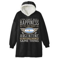 Vintage Argentina Argentinian Flag Pride soccer player Hooded Wearable Blanket