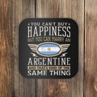 Vintage Argentina Argentinian Flag Pride soccer player Coaster