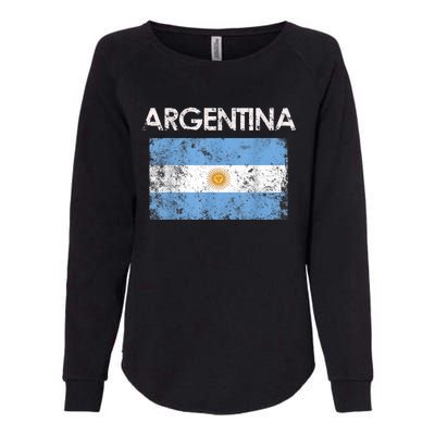 Vintage Argentina Argentinian Flag Pride Gift Womens California Wash Sweatshirt