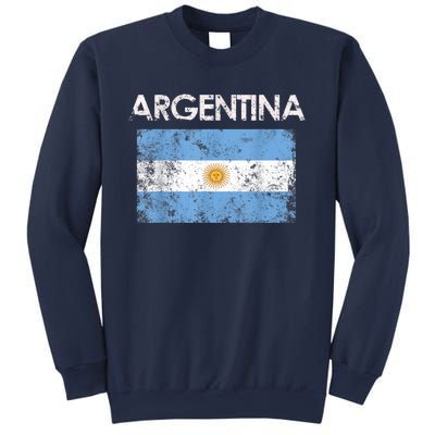 Vintage Argentina Argentinian Flag Pride Gift Sweatshirt