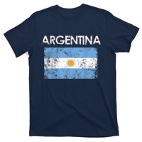 Vintage Argentina Argentinian Flag Pride Gift T-Shirt