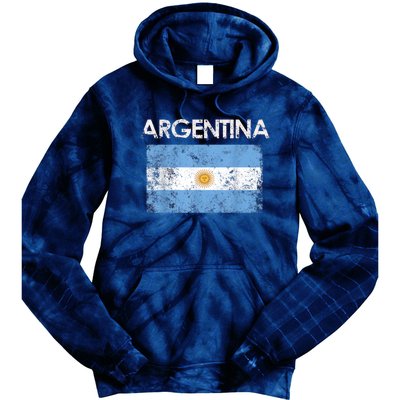 Vintage Argentina Argentinian Flag Pride Gift Tie Dye Hoodie